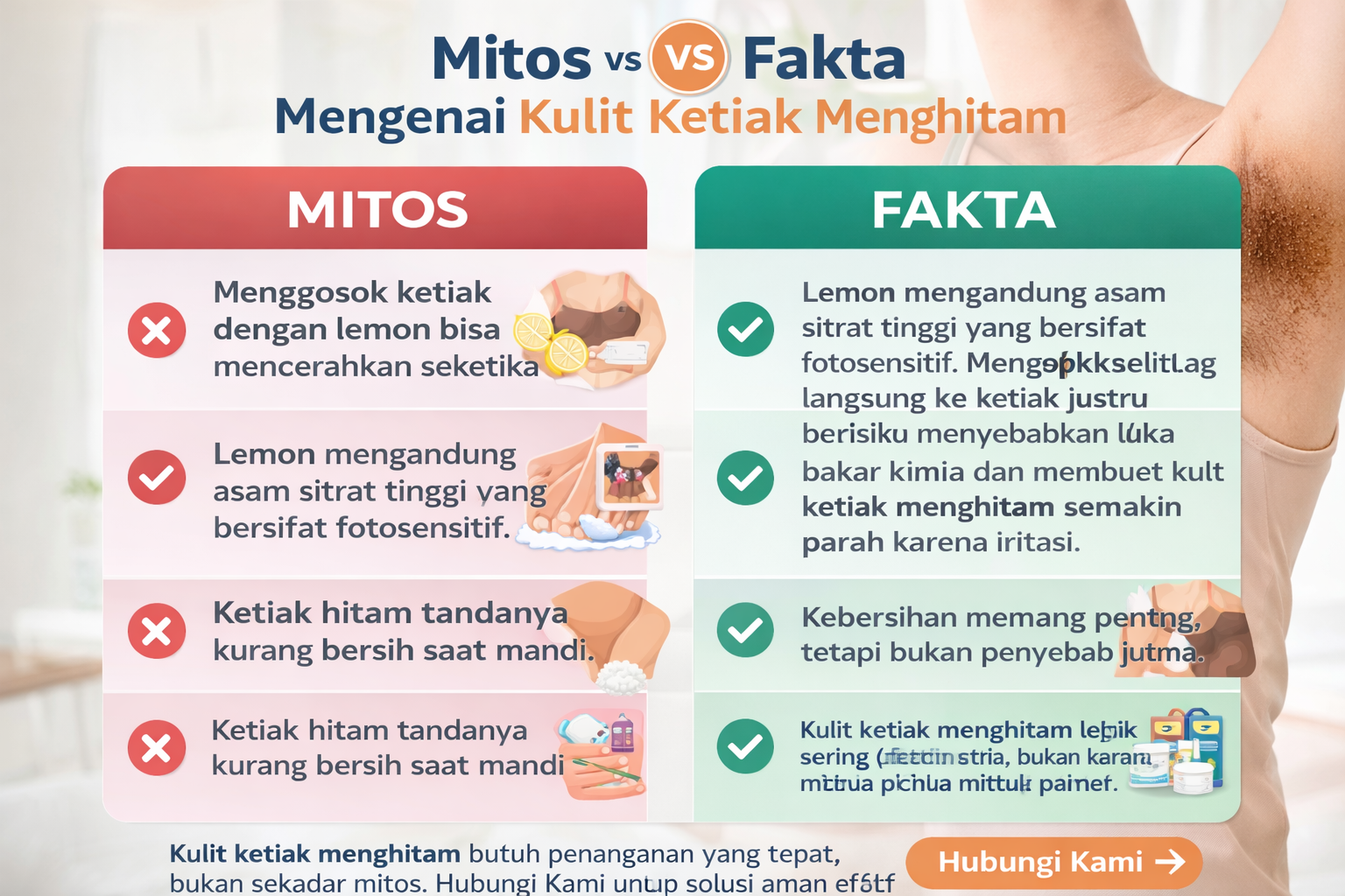 kulit ketiak menghitam